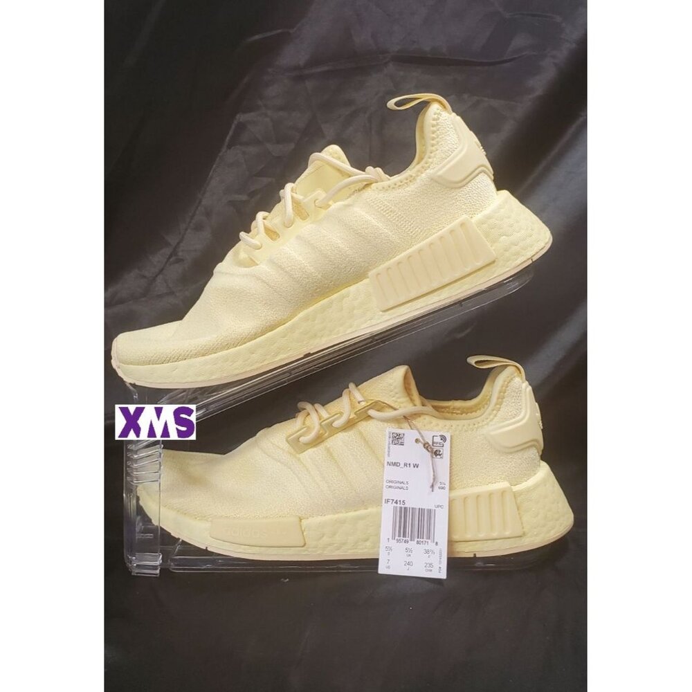 NEW adidas Womens NMD R1 Lace Up Casual Sneakers (Yellow) Size 7